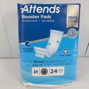 Attends Booster Pads 24 Count Incontinence Liner BST0192 Unisex Odor Control